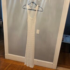 Vix Paula Hermanny White Crochet Maxi Dress